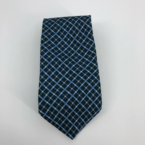 Tommy Hilfiger preppy plaid silk tie like new - Picture 1 of 4